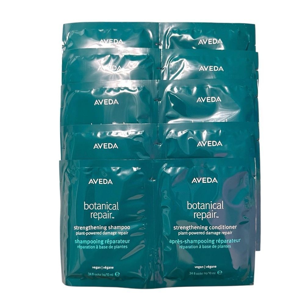 5 Packs Aveda Botanical Repair Strengthening Shampoo And Conditioner Sample Duo